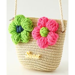 Babyhug Floral Applique Sling Bag Free Size - Orange