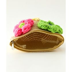 Babyhug Floral Applique Sling Bag Free Size - Orange