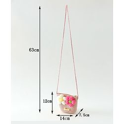Babyhug Floral Applique Sling Bag Free Size - Orange