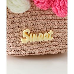 Babyhug Floral Applique Sling Bag Free Size - Orange
