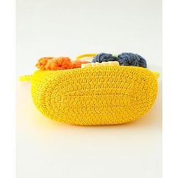 Babyhug Floral Applique Sling Bag Free Size - Orange