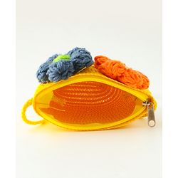Babyhug Floral Applique Sling Bag Free Size - Orange