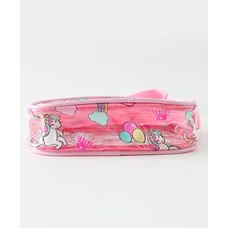 Babyhug Transparent Sling Bag With Unicorn Print - Pink