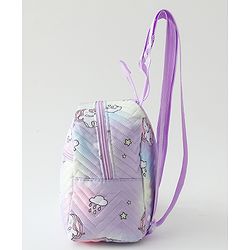 Babyhug Free Size Fashion Backpack With Unicorn Print - Purple