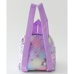 Babyhug Free Size Fashion Backpack With Unicorn Print - Purple
