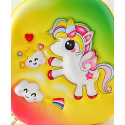 Babyhug Free Size Fashion Backpack With Unicorn Print - Yellow