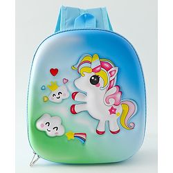 Babyhug Free Size Fashion Backpack With Unicorn Print - Yellow