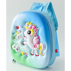 Babyhug Free Size Fashion Backpack With Unicorn Print - Yellow