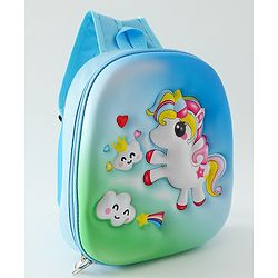 Babyhug Free Size Fashion Backpack With Unicorn Print - Yellow