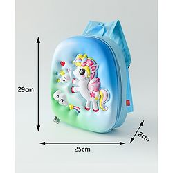 Babyhug Free Size Fashion Backpack With Unicorn Print - Yellow