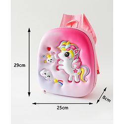 Babyhug Free Size Fashion Backpack With Unicorn Print - Yellow