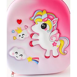 Babyhug Free Size Fashion Backpack With Unicorn Print - Yellow