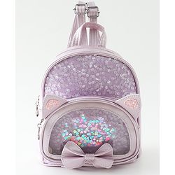 Babyhug Dreamy Glitter Kids Backpack - Purple