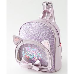 Babyhug Dreamy Glitter Kids Backpack - Purple