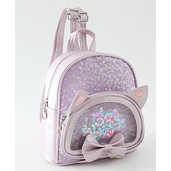 Babyhug Dreamy Glitter Kids Backpack - Purple
