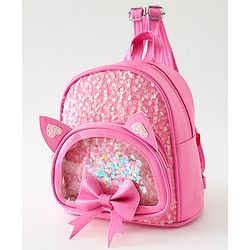 Babyhug Dreamy Glitter Kids Backpack - Purple