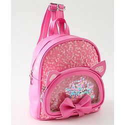 Babyhug Dreamy Glitter Kids Backpack - Purple