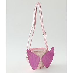Babyhug Flutter Wings Kids Sling  Bag - Pink