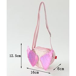 Babyhug Flutter Wings Kids Sling  Bag - Pink