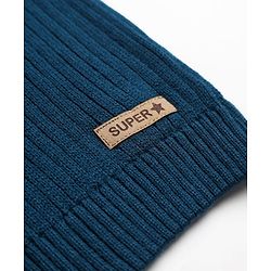 Babyhug Knit Full Sleeves Striped Pullover With Patch - Navy Blue
