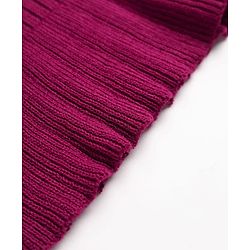 Babyhug Knit Full Sleeves Pullover with Heart Embroidery -  Maroon