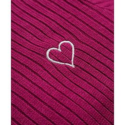 Babyhug Knit Full Sleeves Hearts Embroidered Pullover Sweater - Black