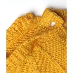 Babyhug Knit Full Sleeves Color Block Sweater Set - Yellow