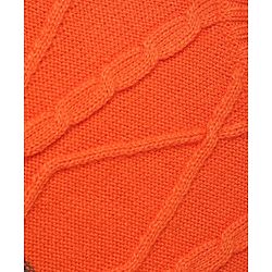 Babyhug Knit Full Sleeves Color Block Sweater Set - Orange Grey