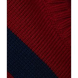 Babyhug Knit Full Sleeves Stripped Sweater Set - Red Navy Blue