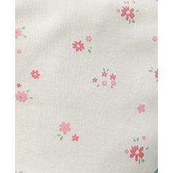 Babyhug 100% Cotton Interlock Printed Knit Baby Caps in White - Diameter 13 cm