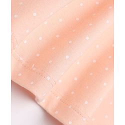Babyhug 100% Cotton Single Jersey Knit Sleeveless One Piece Dress with Polka Dots Print - Peach