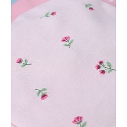 Babyhug 100% Cotton Interlock Knit Caps with Knot with Floral Polka Dots Print Pack of 2 Pink & Light Pink - Diameter 13 cm