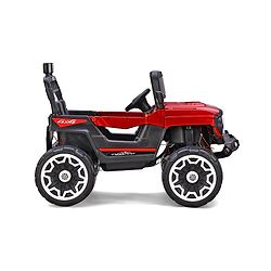 Babyhug Battery Operated Ride On Jeep with Music & LED Lights - Red| USB & AUX Connectivity| Push Button Start| Rechargeable Battery| 3 to 8 Years Boys & Girls| Remote Control| Forward & Reverse