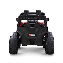 Babyhug Battery Operated Ride On Jeep with Music & LED Lights - Red| USB & AUX Connectivity| Push Button Start| Rechargeable Battery| 3 to 8 Years Boys & Girls| Remote Control| Forward & Reverse