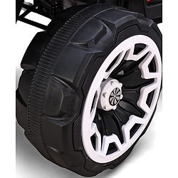 Babyhug Battery Operated Ride On Jeep with Music & LED Lights - Red| USB & AUX Connectivity| Push Button Start| Rechargeable Battery| 3 to 8 Years Boys & Girls| Remote Control| Forward & Reverse