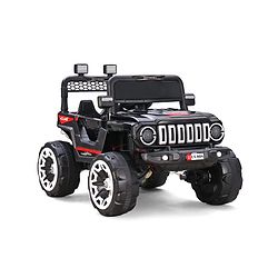 Babyhug Battery Operated Ride On Jeep with Music & LED Lights - Red| USB & AUX Connectivity| Push Button Start| Rechargeable Battery| 3 to 8 Years Boys & Girls| Remote Control| Forward & Reverse