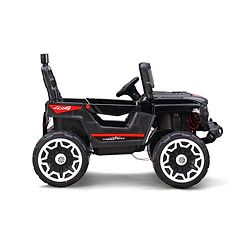 Babyhug Battery Operated Ride On Jeep with Music & LED Lights - Red| USB & AUX Connectivity| Push Button Start| Rechargeable Battery| 3 to 8 Years Boys & Girls| Remote Control| Forward & Reverse