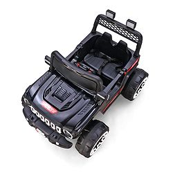 Babyhug Battery Operated Ride On Jeep with Music & LED Lights - Red| USB & AUX Connectivity| Push Button Start| Rechargeable Battery| 3 to 8 Years Boys & Girls| Remote Control| Forward & Reverse