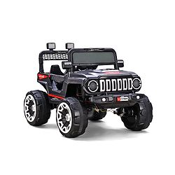 Babyhug Battery Operated Ride On Jeep with Music & LED Lights - Red| USB & AUX Connectivity| Push Button Start| Rechargeable Battery| 3 to 8 Years Boys & Girls| Remote Control| Forward & Reverse