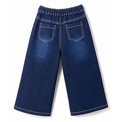 Babyhug Denim Full Length Washed Jeans with Stretch - Blue