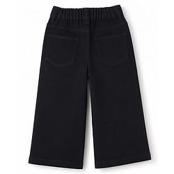 Babyhug Denim Full Length Jeans with Star Embellishment - Black