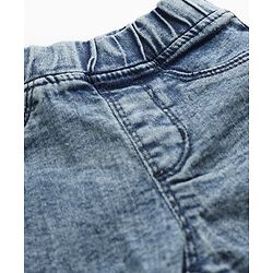 Babyhug Denim Full Length Skinny Fit Jeggings With Stretch - Light Blue