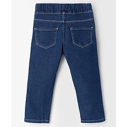 Babyhug Denim Full Length Skinny Fit Jeggings With Stretch - Light Blue
