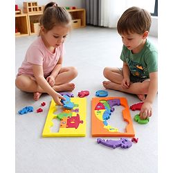 Babyhug Early Learning Educational Foam Number Puzzle Set - Car & Engine Theme| Pack of 2| Colourful Number Recognition Puzzle| Preschool Learning Toy| Fine Motor Skills & Brain Development