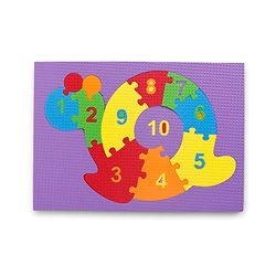 Babyhug Early Learning Educational Foam Number Puzzle Set - Car & Engine Theme| Pack of 2| Colourful Number Recognition Puzzle| Preschool Learning Toy| Fine Motor Skills & Brain Development
