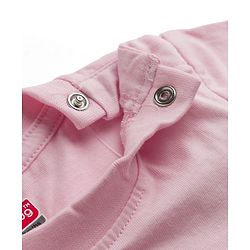 Babyhug 100% Cotton Knit Half Sleeves T-Shirt & Pyjama Night Suit With Heart & Bunny Print - Pink