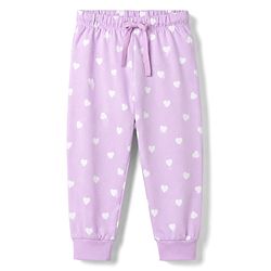 Babyhug 100% Cotton Knit Half Sleeves T-Shirt & Pyjama Night Suit With Heart & Bunny Print - Pink