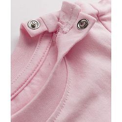 Babyhug 100% Cotton Knit Half Sleeves T-Shirt & Pyjama Night Suit With Cat & Polka Dot Print - Pink
