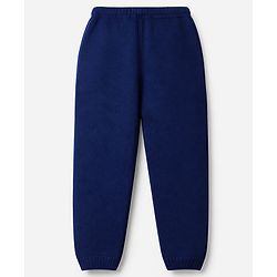 Babyhug Knit Sweater and Pants Set with Full Sleeves and Bear Placement Design in Navy Blue for 0-3 Months