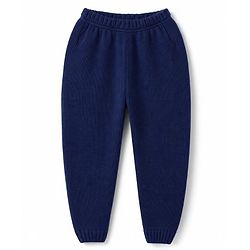 Babyhug Knit Full Sleeves Sweater Set with Abstract Design - Navy Blue